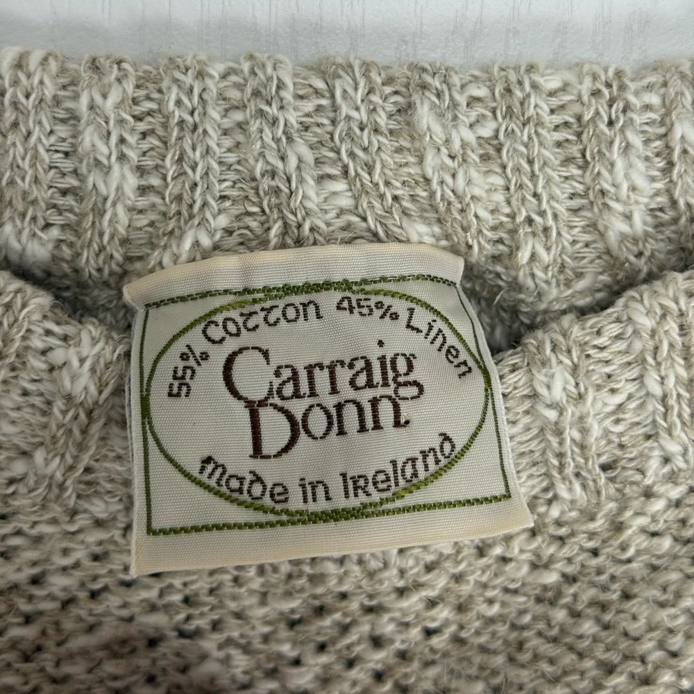 Vintage Carraig Donn Knit Midi Skirt Size Small Tan Beige Made in Ireland - Picture 4 of 8